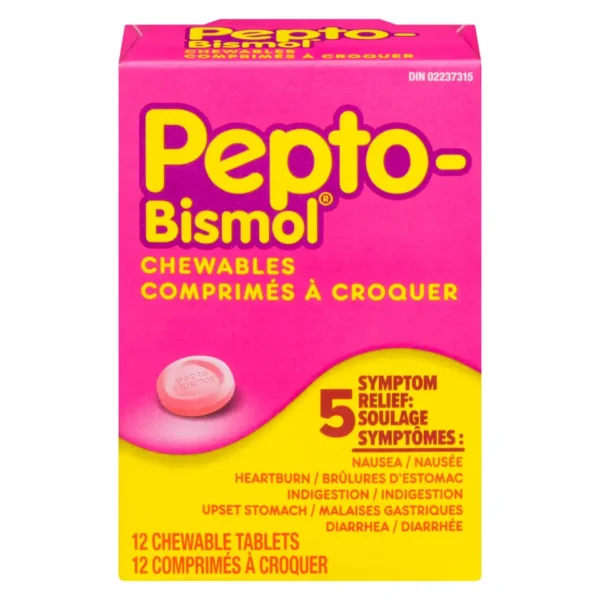 Pepto Bismol Chewable Tablets 12ct (Pack of 6 – $3.99 Each)