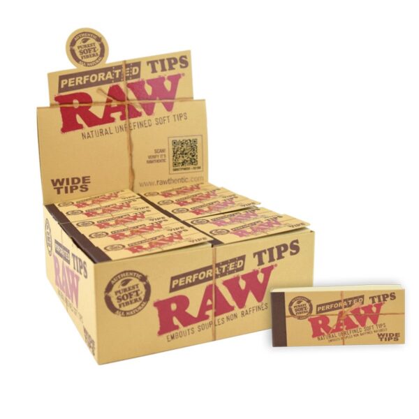 RAW Tips Wide Perforatred - 50pk - Image 2
