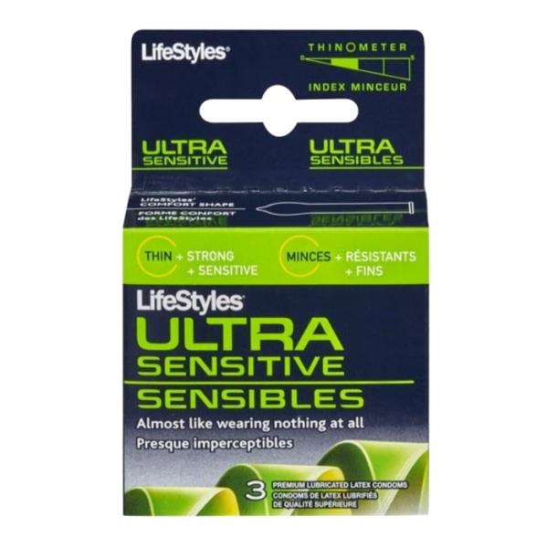 Lifestyles Ultra Sensitive Condoms 3pcs (Pack of 6 - $1.99 each)